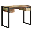 vidaXL Solid Reclaimed Wood Medium Computer Desk in Multicolor