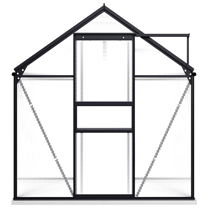 vidaXL Transparent Aluminum Greenhouse in Anthracite