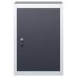 vidaXL Industrial Style Metal Wall Mounted Tool Cabinet in Gray & Black