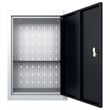 vidaXL Industrial Style Metal Wall Mounted Tool Cabinet in Gray & Black