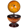vidaXL Eucalyptus Wood Tabletop Globe Bar Wine Stand in Brown