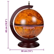 vidaXL Eucalyptus Wood Tabletop Globe Bar Wine Stand in Brown