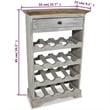 vidaXL Solid Mahogany Wood Wine Rack in Brown
