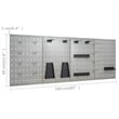 vidaXL Four Wall Panels and Two Cabinets Workbench in Black