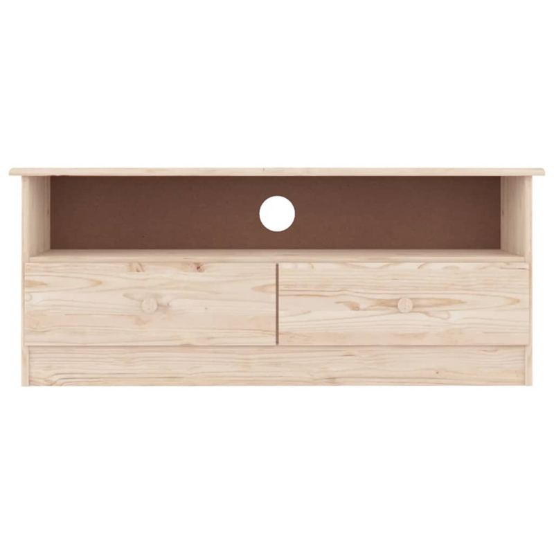 vidaXL Solid Pine Wood Medium TV Cabinet in Natural/Beige