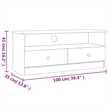 vidaXL Solid Pine Wood Medium TV Cabinet in Natural/Beige