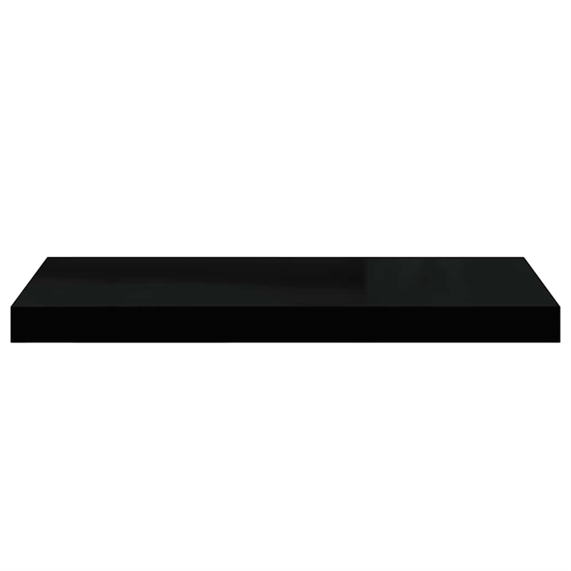 vidaXL MDF & Metal Medium Wall Shelf in Black Honeycomb (Set of 2)