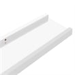 vidaXL MDF Medium Wall Shelf in High Gloss White (Set of 2)