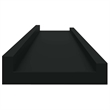 vidaXL MDF Medium Decorative Inlays Wall Shelf in Black (Set of 4)