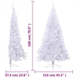 vidaXL Decorative Inlays Artificial Christmas Tree in White