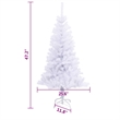 vidaXL PVC 4 ft Collapsible Artificial Christmas Trees in White