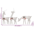 vidaXL Large Steel Christmas Reindeer Family Set of 3 in Gold Fabric