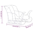 vidaXL Acrylic Reindeers & Sleigh Christmas Decoration in White