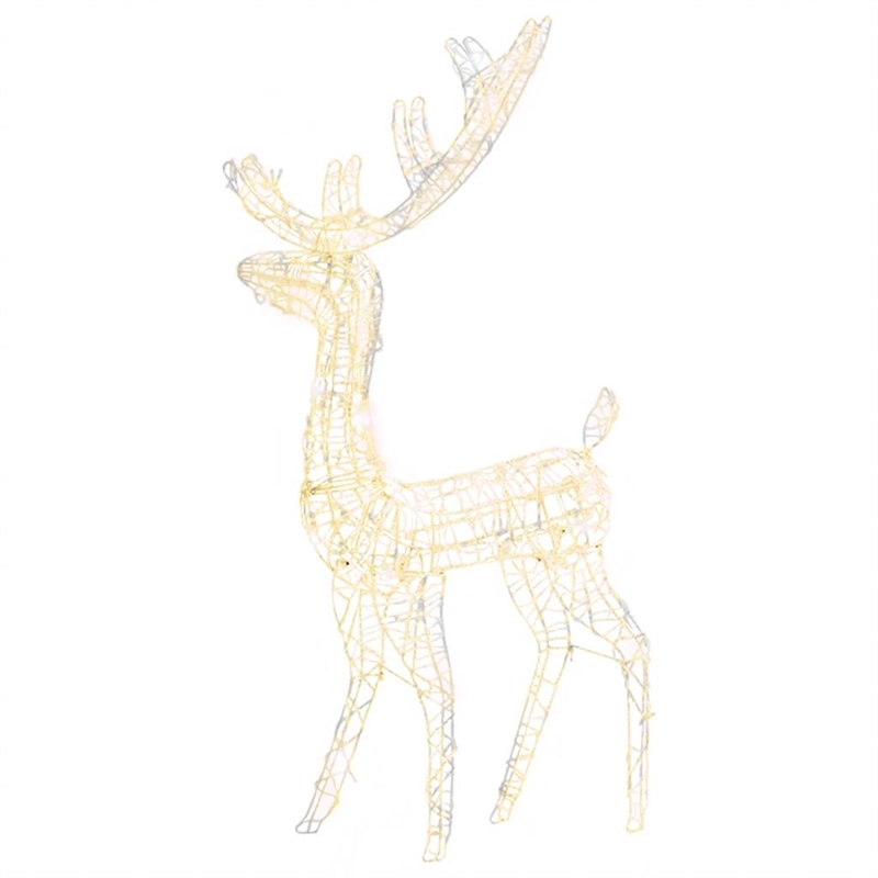 vidaXL Large Acrylic Reindeer Christmas Decoration in Warm White
