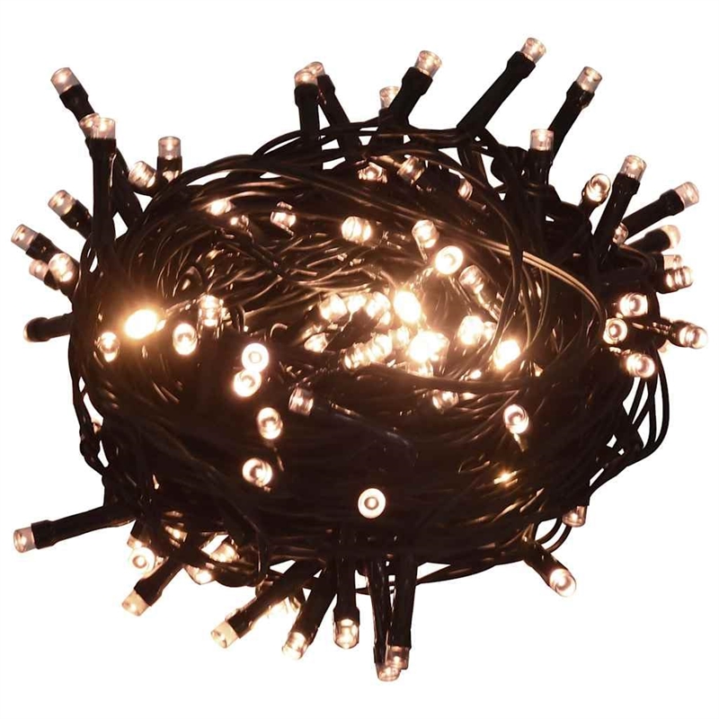 vidaXL 49.2 ft Length PVC Decorative Inlays Led String in Warm white