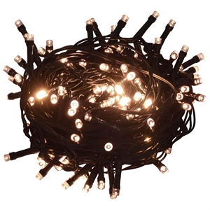 vidaXL 49.2 ft Length PVC Decorative Inlays Led String in Warm white