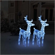 vidaXL Acrylic Medium Christmas Reindeer Set of 2 in Blue