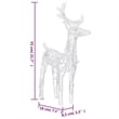 vidaXL Acrylic Medium Christmas Reindeer Set of 2 in Blue