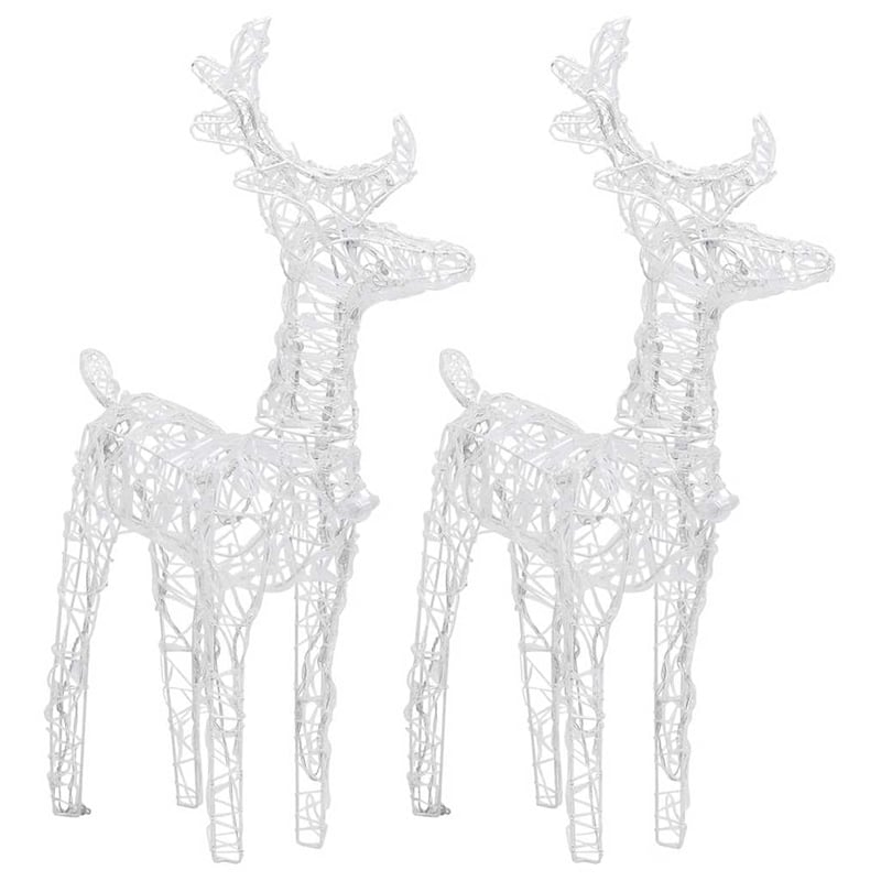 vidaXL Acrylic Medium Christmas Reindeer Set of 2 in Blue