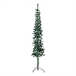 vidaXL PVC Slim Decorative Inlays Artificial Half Christmas Tree in Green