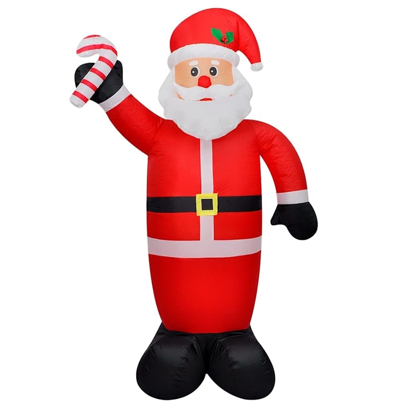 vidaXL 8ft Polyester Inflatable Santa Claus in Multicolor