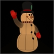 vidaXL Fabric Inflatable Snowman in Multicolor
