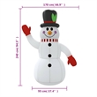 vidaXL Fabric Inflatable Snowman in Multicolor
