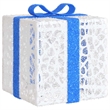 vidaXL Lighted Christmas Box Set of 3 in White/Red/Gold/Blue