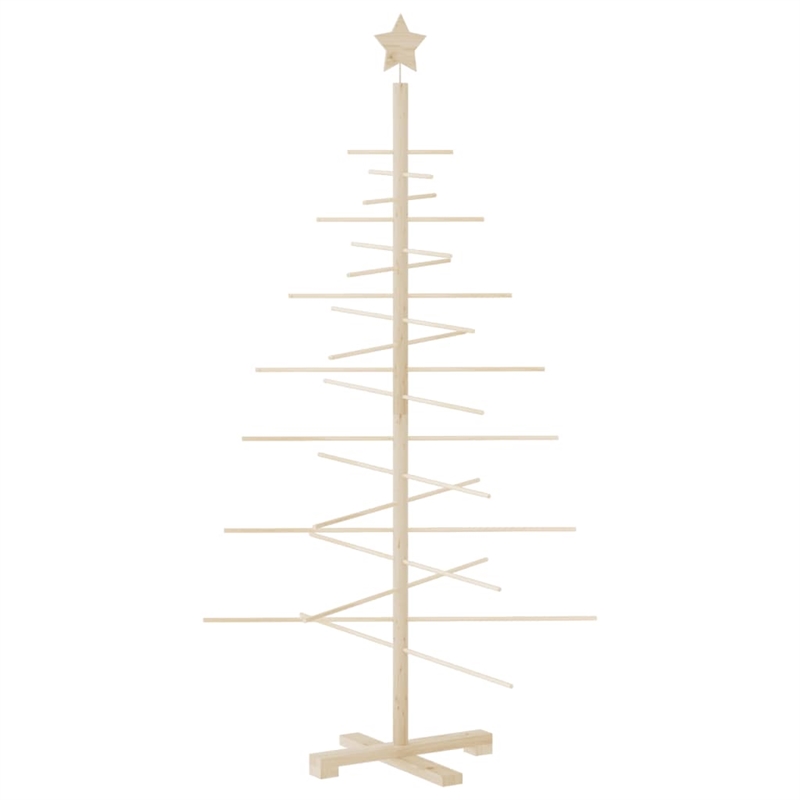 vidaXL Small/Medium Wooden Christmas Tree in Brown