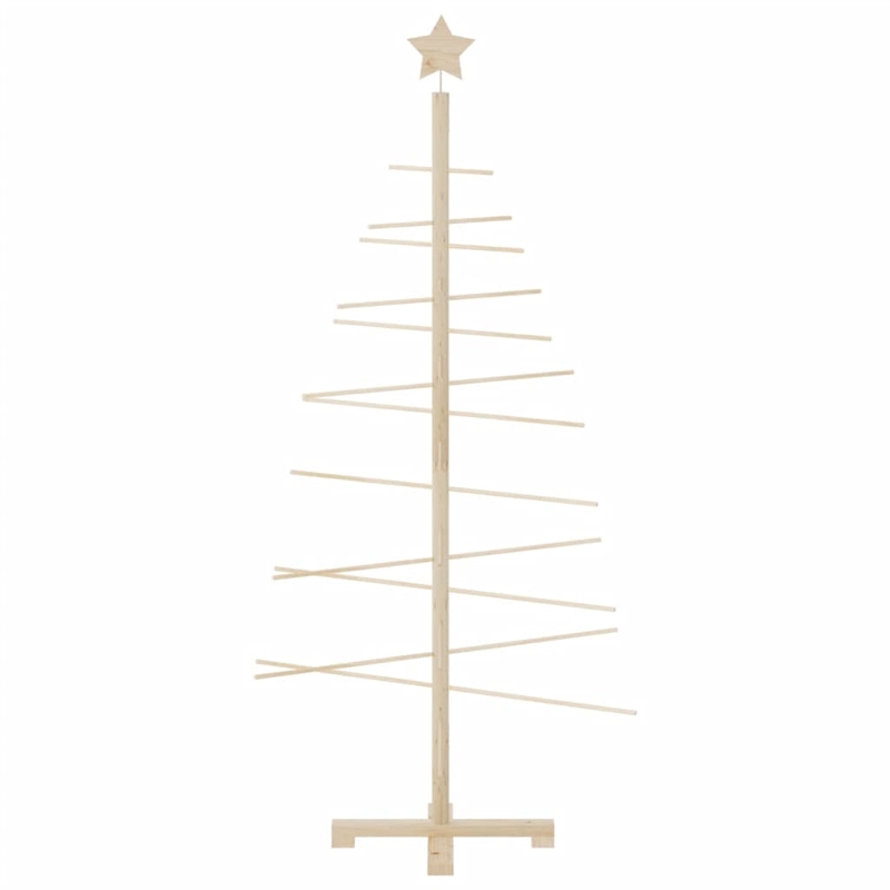 vidaXL Small/Medium Wooden Christmas Tree in Brown