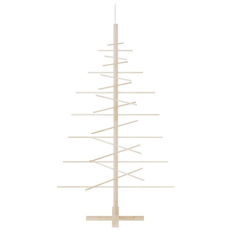 vidaXL Small/Medium Wooden Christmas Tree in Brown