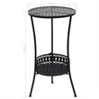vidaXL Vintage Small Round Bistro Table in Black Metal
