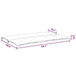 vidaXL Garden Bench Cushion in Black  (Set of 2 )