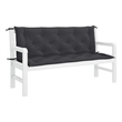 vidaXL Garden Bench Cushion in Black  (Set of 2 )