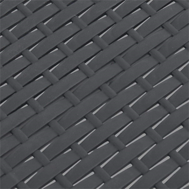 vidaXL Polypropylene Medium Lightweight Garden Table in Anthracite