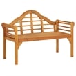 vidaXL  Solid Acacia Wood Medium Ergonomic Garden Bench in Brown