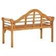 vidaXL  Solid Acacia Wood Medium Ergonomic Garden Bench in Brown