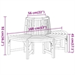 vidaXL Solid Eucalyptus Wood Tree Bench in Reddish Brown with an Oil Finish