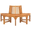 vidaXL Solid Eucalyptus Wood Tree Bench in Reddish Brown with an Oil Finish