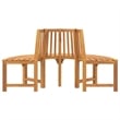 vidaXL Solid Eucalyptus Wood Tree Bench in Reddish Brown with an Oil Finish