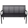 vidaXL Steel 116 cm wide Garden Bench in Black