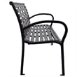 vidaXL Steel 116 cm wide Garden Bench in Black