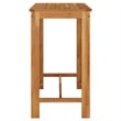 vidaXL Wood Solid Acacia Wood Garden Bar Table in Natural