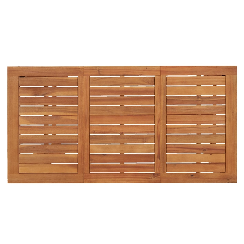 vidaXL Wood Solid Acacia Wood Garden Bar Table in Natural