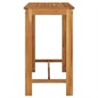vidaXL Wood Solid Acacia Wood Garden Bar Table in Natural