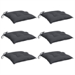 vidaXL Chair Cushion in Set of 6 Anthracite