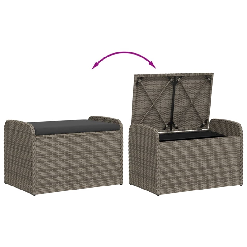 vidaXL Storage Bench in Grey/Cream White