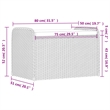 vidaXL Storage Bench in Grey/Cream White