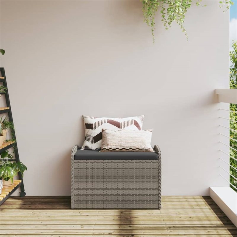 vidaXL Storage Bench in Grey/Cream White