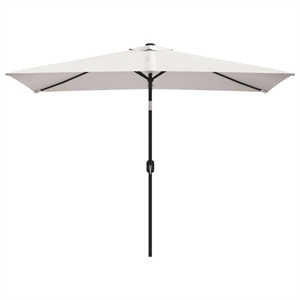 vidaXL Polyester Steel  Garden Parasol in Sandy White